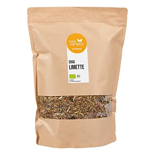 teeverliebt Chai Limette, loser Kräutertee mit Lemongras und Ingwer, Bio-Tee-Mischung, 1 kg