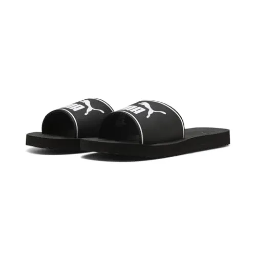 Puma PURECAT 2.0 Slide Sandale, Unisex, Schwarz/Weiß, 7 UK