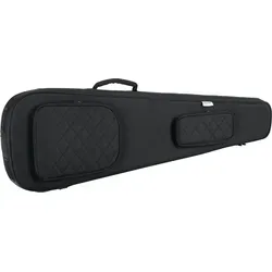 Shaman EBBT-2122BK E-Bass Tasche - Zubehör für Gitarre & Bass, dick gepolsterter Gigbag mit verstellbarer Halsstütze und wasserabweisendem Material für optimalen Schutz vor Feuchtigkeit und Staub.