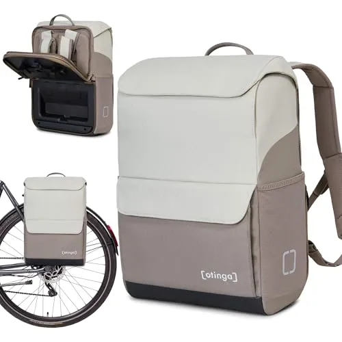 otinga Flip Move Fahrradtasche Rucksack - 19L wasserdicht und umbaubar - Fahrradtaschen für den urbanen Alltag, 19L Volumen, in nur 7 Sekunden vom Gepäckträger zum Rucksack umbaubar und 100% wasserdicht für alle Wetterbedingungen.