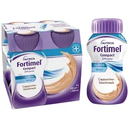 Fortimel Compact 2.4 Cappuccinogeschmack - Arzneimittel zur Unterstützung bei Gewichtsverlust, hochkalorisch (2,4 kcal/ml) und ideal für Patienten mit erhöhtem Energiebedarf und geringer Flüssigkeitsaufnahme.