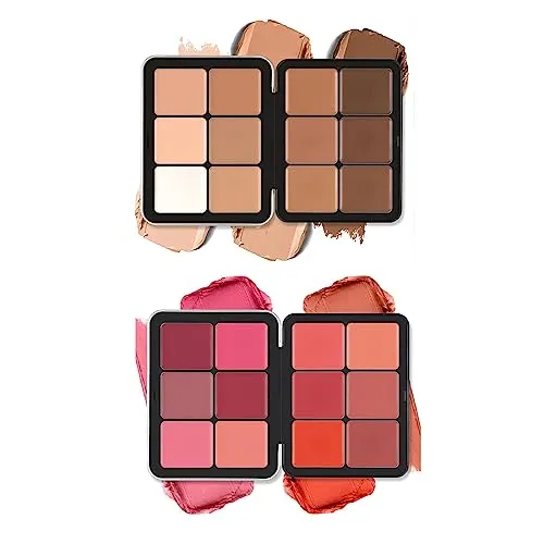 Farbe Concealer Palette.12 Farben Blush Palette,Full Coverage Make-up,Korrektor für Under Eye dunkle Kreise und Highlight Blush Palette Gesichtskosmetik Make-up 12