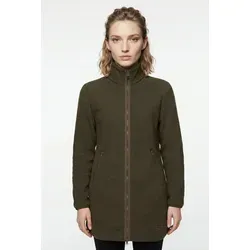 Funktionsmantel JACK WOLFSKIN "Sherpafleecemantel HIGH CURL COAT W" - Funktionsjacke für Damen, XL, obsidian mos, wärmt und schützt winddicht, ideal für Trekking und Outdoor-Aktivitäten.
