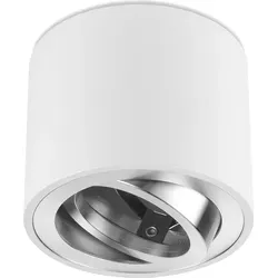 Sweet LED Aufbaustrahler flach aus Aluminium weiß chrom Aufbauspot - Silber