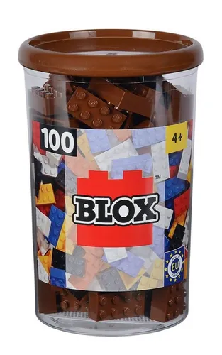SIMBA Konstruktionsspielzeug Blox 100 Teile 8er braun 104114543 Spielbausteine