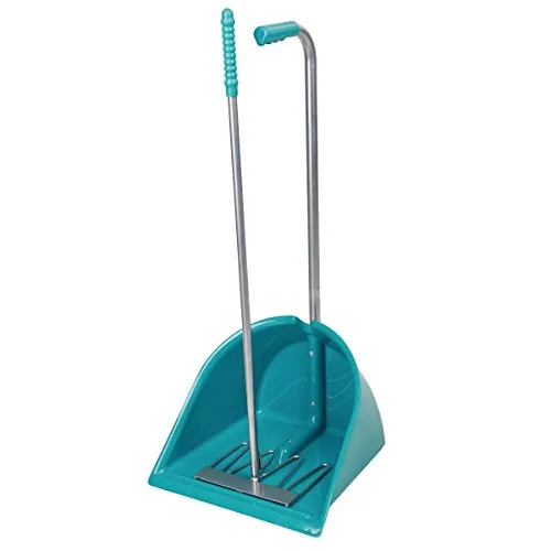 KERBL Mistboy aquamarin (Höhe 75 cm, Mistkratzer für die Reinigung von Pferdeboxen / Transporter / Paddock, Bollensammler, Stallboy) ‎328040