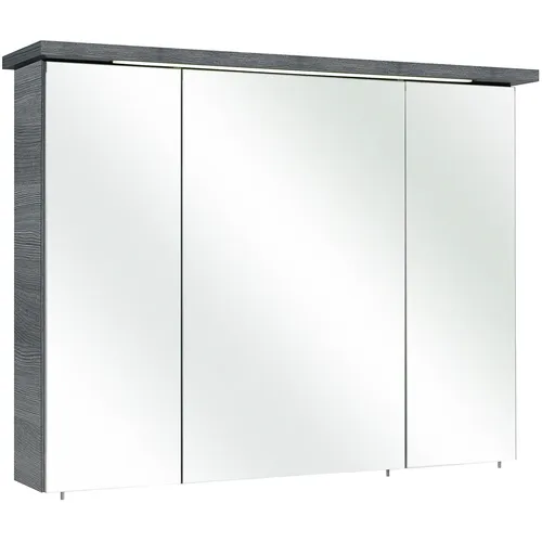 Pelipal Quickset 328 Graphit Spiegelschrank 75 cm - Badezimmerschrank mit modernem Design, 6 Regalfächern und 3 Türen für optimalen Stauraum, ideal für Ihr Badezimmer.