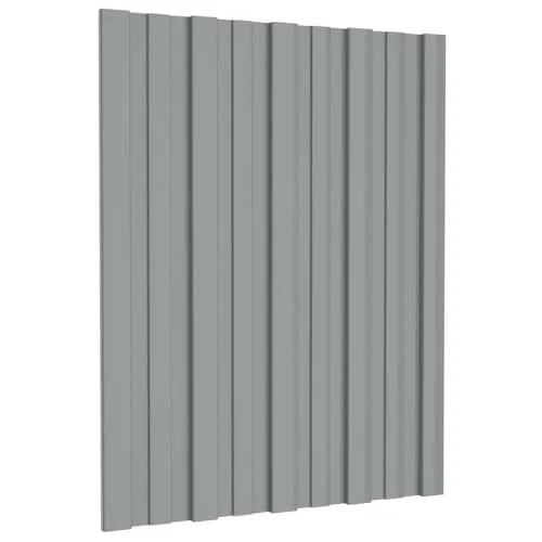 vidaXL Dachpaneel 36 pcs Grau 60 x 45 cm Verzinkter Stahl, Moderne, langlebige Dachlösung aus Stahl für rechteckige Dächer – innovative verzinkte Paneele für DIY-Projekte und gewerbliche Anwendungen