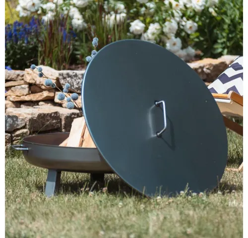 Czaja Feuerschalen® Deckel für Feuerschalen 80cm - Grills: Universeller Deckel aus robustem Stahl, schützt vor Regen und ermöglicht einfaches Ablöschen des Feuers ohne Wasser.