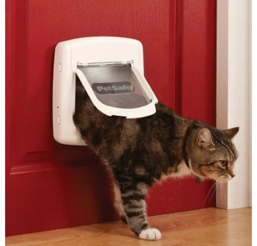 PetSafe Staywell Magnetische Katzenklappe Deluxe - selektiver Zugang mit Magnet-Schlüssel, für Katzen bis 7 kg, 4 Verschlussoptionen und einfacher Einbau