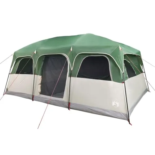 vidaXL Familienzelt - Campingzelt für 9 Personen, wasserdicht und mit abnehmbarem Überzelt für optimalen Wetterschutz