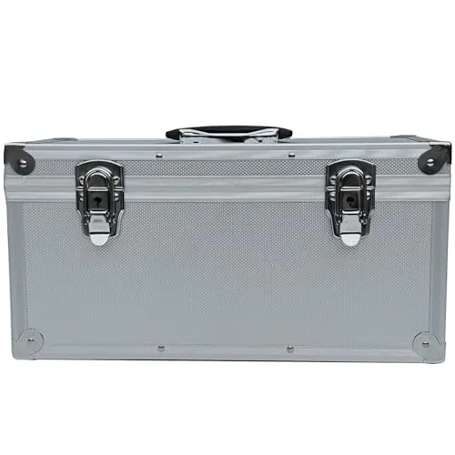ECI Tools Alubox Werkzeugkoffer - Robuster Alukoffer in Silber, ideal für die Aufbewahrung von Werkzeugen oder Fotoequipment, erhältlich in verschiedenen Längen (40 cm, 60 cm oder 80 cm) für optimale Flexibilität.