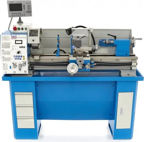 HBM 320 x 900 DRO Professional Metall-Drehmaschine mit LCD-Display - Bohrmaschinen: Diese Metall-Drehmaschine mit variabler Geschwindigkeit und präzisem LCD-Display ermöglicht sicheres Drehen von Metallwerkstücken und bietet zusätzliche Stabilität für längere Projekte.