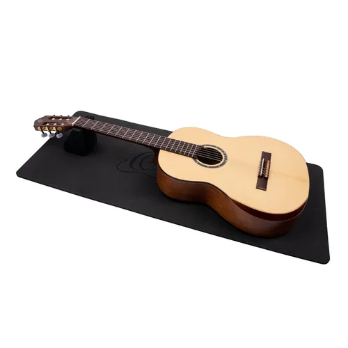 Ortega OIWM Instrument Work Mat - Fußbänke für Wartungsarbeiten an Saiteninstrumenten, mit rutschfester Oberfläche und weichem Schaumstoff, der Kratzer verhindert; inklusive Halsstütze für komfortables Arbeiten.