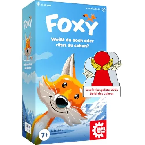 Game Factory 646083 Foxy - Fluffy Animals Merkspiel für die ganze Familie - Deckkartenspiel für 1-5 Spieler ab 7 Jahren. FOXY fördert das Gedächtnis und macht Spaß beim Zählen der tierischen Freunde! Ideal für schnelle Spielrunden von ca. 15 Minuten.