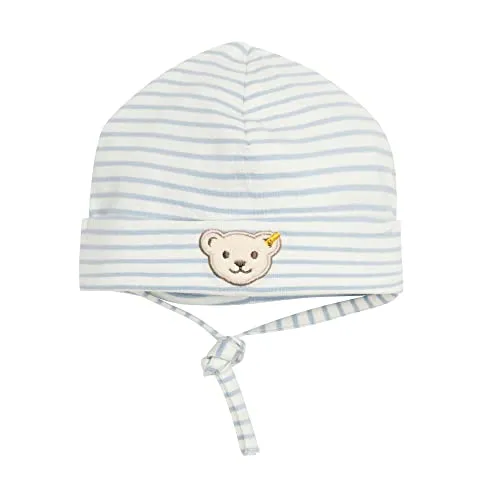 Steiff Unisex Baby Basic Ohne Bommel Beanie-Mütze, Celestial Blue, 43 EU