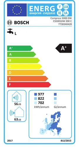 BOSCH WW-Wärmepumpe CS5001 DW200 C Compress 5000 DW - Effiziente Wärmepumpe für umweltfreundliches Heizen und Kühlen, ideal für nachhaltige Energieversorgung.