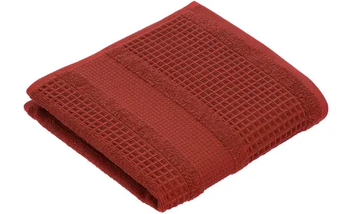 Vossen Handtücher "Senses", rot (raw sugar), 2 Stk., 50cmx100cm - Die eleganten Vossen Handtücher SENSES mit leichter Waffelstruktur sind super saugfähig und schnelltrocknend. Ideal für den Haushalt oder ein Spa-Erlebnis, vereinen sie Funktionalität und Stil.