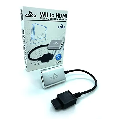 Kaico Wii HDMI Adapter for Nintendo Wii – Supports Component Output – Easy Plug & Play HDMI Adapter for Wii Consoles – Compatible with NTSC & PAL
