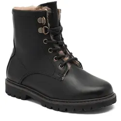 Winterboots BISGAARD "maia lamb" – Kinder Lederboots mit Lammfell - Wanderschuhe für Kinder, aus hochwertigem Leder mit wärmendem Lammfell, ideal für kalte Tage. In Größe 36 und schwarz erhältlich, inklusive Größenschablone zum Download.
