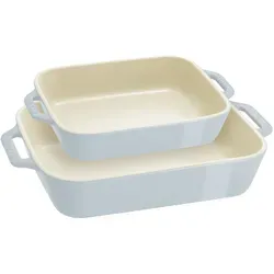 Staub Ceramique Ofenformenset 2-tlg, rechteckig, Hellblau, Keramik - Praktisches 2-teiliges Ofenformenset aus hochwertiger Keramik in elegantem Hellblau. Ideal zum Backen und Servieren, bringt Stil in jede Küche.