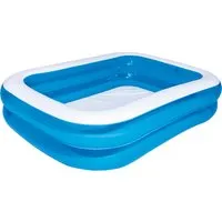 Bestway Deluxe Rechteckiger Aufblasbarer Pool 211 x 132 cm - Swimmingpool aus robustem Vinyl, einfach aufzublasen mit Handpumpe oder elektrischer Pumpe, ideal für sichere und bequeme Kindererfrischung.