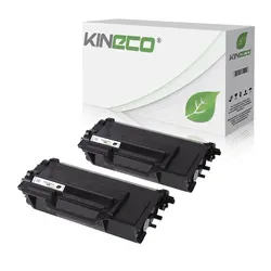 Kineco 2X Toner TN3480 Doppelpack für Brother Drucker - Drucker & Zubehör: Hochwertiger Doppelpack mit 2x Schwarz Toner, kompatibel mit zahlreichen Brother Modellen und bis zu 16.000 Seiten Druckleistung.