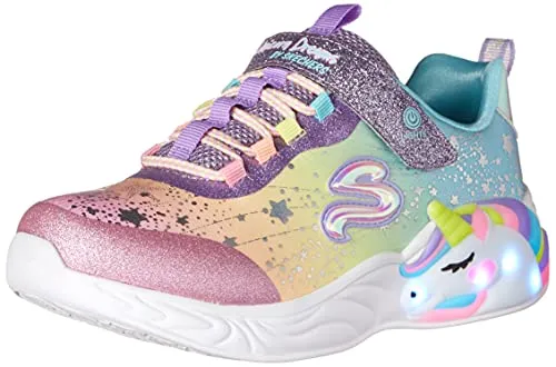 Skechers Mädchen Unicorn Dreams Sneaker, Purple Textile Multi Trim, 31 EU - Sneaker aus strapazierfähigem Textil mit bezauberndem Einhorn-Design, ideal für kleine Trendsetter.