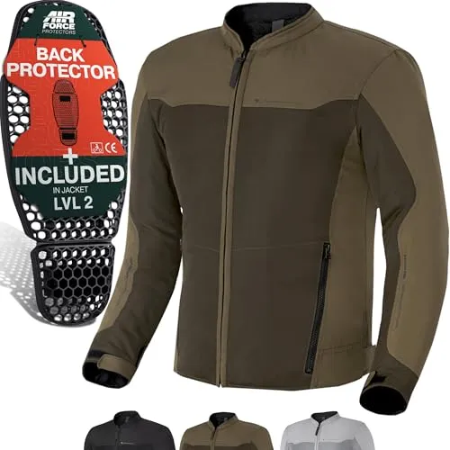 SHIMA OpenAir Motorrad Jacke Herren mit Protektoren - Schutzjacke für den Sommer, aus atmungsaktivem Mesh-Gewebe für optimalen Komfort an heißen Tagen, inklusive AirForce Rückenprotektor.