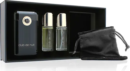 Armaf Duft-Set Club De Nuit Intense Man Travel SET M (Parfum 12ml + Parfum Oil 12ml) - Erleben Sie mit dem Armaf Duft-Set ein intensives Aroma, das Ihre Präsenz unterstreicht. Ideal für unterwegs, bietet es eine harmonische Mischung aus fruchtigen und holzigen Noten für selbstbewusste Männer.