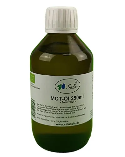 Sala MCT Öl Neutralöl BIO aus Kokosfett (250 ml Glasflasche)