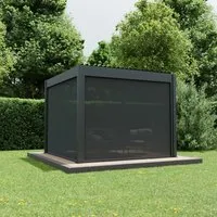 Ximax Seitenmarkise Aluminium Pergola Elektrisch 300 cm Dunkelgrau - Die Ximax elektrische Seitenmarkise mit 300 cm Breite aus robustem Aluminium bietet vielseitigen Sichtschutz und individuelle Höhenverstellung. Ideal für Pergolen und Außenbereiche.