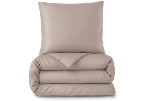 LAYNENBURG Premium Lyocell Bettwäsche 135x200 cm - Kühlende Sommer-Bettwäsche (Taupe) - Erlebe erholsamen Schlaf mit unserer Lyocell Bettwäsche aus Eukalyptus. Ideal für heiße Nächte, sorgt sie für ein angenehmes Schlafklima und ist sanft zur Haut. Pflegeleicht und nachhaltig – für ein gutes Gewissen!