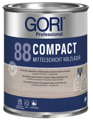 Gori 88 Compact-Lasur LH Mahagoni 750 ml - Hochwertige Compact-Lasur für Holzoberflächen, bietet optimalen Schutz und verleiht eine edle Mahagoni-Optik. Ideal für Innen- und Außenanwendungen.