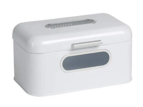 Echtwerk Brotkasten, Retro-Brotbox aus Metall mit Sichtfenster - Brotkästen im Retro-Design mit zwei Sichtfenstern für einfache Kontrolle. Robuste Metallkonstruktion mit Luftlöchern für optimale Frischhaltung, ideal für jede Küche.