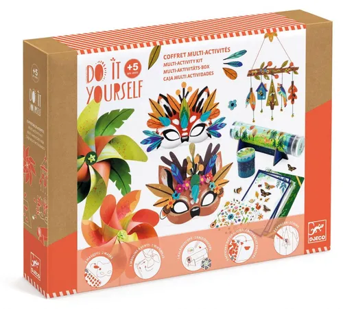 DJECO Kreativset DIY: Box Natur Bastelset mit 5 Aktivitäten - Kreativkästen für Kinder ab 5 Jahren mit 5 spannenden Bastelprojekten rund um die Natur. Ideal für stundenlangen Spaß und kreative Entfaltung, inklusive detaillierter Anleitung und FSC®-zertifiziertem Material.