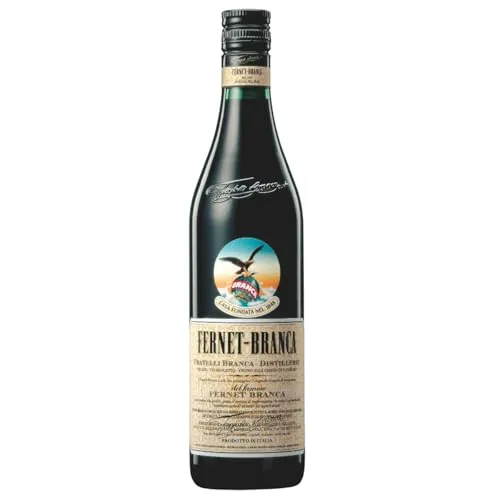 Fernet Branca - Italienischer Magenbitter, 35% Alkohol (1 x 1l) - Likör mit einzigartiger Kräuternote, hergestellt aus 27 Kräutern und Gewürzen. Ideal als Aperitif oder Digestif und perfekt für Cocktails.