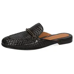 MELVIN & HAMILTON Leder-Clogs "Scarlett 77" in Schwarz - 38 - Stilvolle Leder-Clogs mit rutschhemmender Sohle für sicheren Halt. Ideal für den Alltag, mit geflochtenen Details und abgerundeter Schuhspitze.