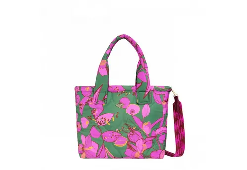 Oilily Handtasche Heidi Handbag Sketchy Flower - Handtasche aus recyceltem Polyester mit einzigartigem Design. Die Heidi Handbag bietet ein angenehmes Tragegefühl und ist dank Musterverschiebungen ein echtes Unikat.