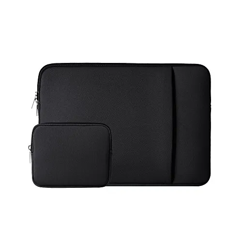 RAINYEAR 16 Zoll Laptop Schutzhülle Soft Case mit Fronttasche & Zubehörtasche, speziell kompatibel mit 16 Zoll MacBook Pro/Max M1 M2 M3 M4 A2141 A2485 A2780 A2991 A3403 A3186(Schwarz)