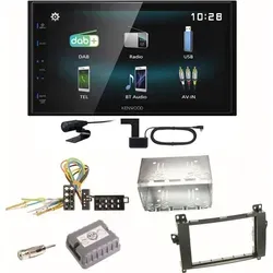 Kenwood DMX-125DAB Bluetooth MP3 DAB+ Einbauset für Mercedes Vito/Viano W639 - Komplettset für den einfachen Einbau mit Kenwood DMX-125DAB, DAB-Antenne und allem benötigten Zubehör. Ideal für Mercedes-Modelle mit spezifischen Anforderungen, sorgt für erstklassigen Musikgenuss unterwegs.