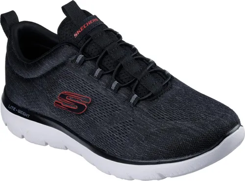 Skechers SUMMITS Slip-On Sneaker - Sneaker in rot-schwarz, idealer Komfortschuh mit Gummizug für einfaches Anziehen und Skechers Memory Foam für optimalen Tragekomfort.