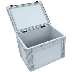 ED 43/27 HG - DDEB265 Eurobehälter mit Scharnierdeckel - Praktischer Eurobehälter von AUER Packaging mit sicherem Scharnierdeckel. Optimal für den Schutz Ihrer Waren während des Transports. Stabile, robuste Konstruktion und ideal zum Stapeln.