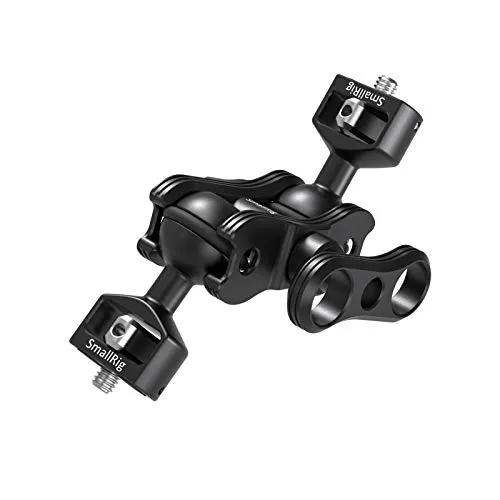 SmallRig Articulating Arm mit doppeltem Kugelkopf von 360° einstellbarem Drehung und mit 1/4 "Schraube Mount Adapter und Halterung zu Feldmonitor, Led-Leuchten, Sucher - 2070B