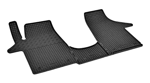 Passgenaue Gummifußmatten passend für VW T5 Transporter/Caravelle/Multivan ab 2003 bis 2015 | 2/3 Sitzer