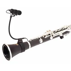 Pronomic SET MCM-100K Clipmikrofon - Kondensator-Mikrofon mit Schwanenhals und Universal Klettbandhalter, ideal für Instrumente wie Klarinette. Leicht und einfach zu installieren, inklusive XLR Adapter und praktischer Aufbewahrungsbox.