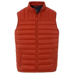 Thomas Goodwin Steppweste Weste (1-tlg) mit Reißverschlusstaschen rot 2XL