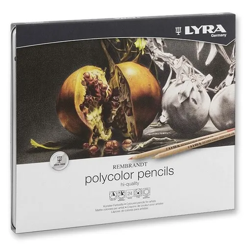 LYRA 2001240 Rembrandt Polycolor - 24 farbige Künstler-Farbstifte, hohe Farbbrillanz und ideal zum Verschenken