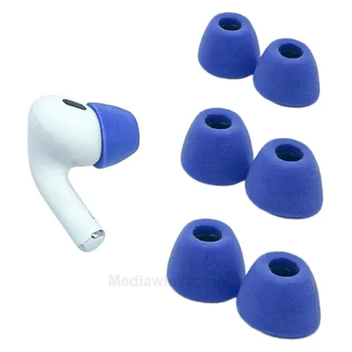 Comply TrueGrip Ohrstöpsel für AirPods Pro Gen 1 & 2 - Electric Blue, Größe M - Kopfhörer Ohrpolster mit außergewöhnlichem Komfort und sicherem Sitz dank Comply Schaumstoff, ideal für störungsfreies Hören von Musik und Podcasts.