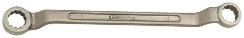 KS Tools 9637396 Doppel-Ringschlüssel 17 - 19mm - Doppelringschlüssel mit FlankTraction-Profil, korrosionsbeständig und explosionsgeschützt, ideal für professionelle Anwendungen in der Metallverarbeitung.